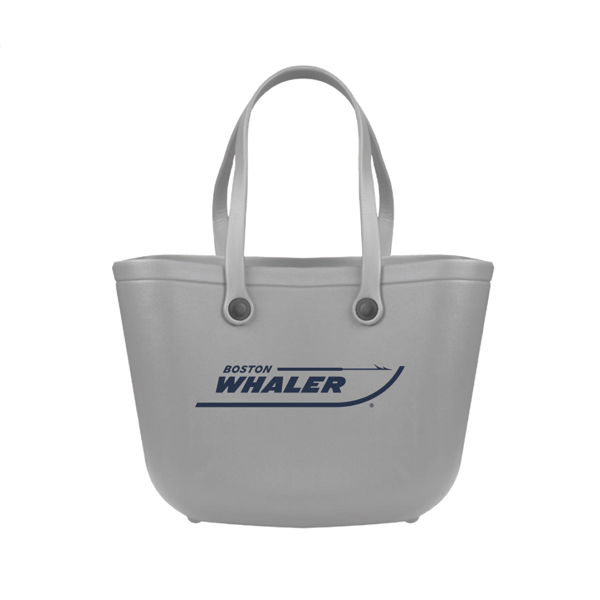 Grey Sol Rubber Tote Product Image on white background