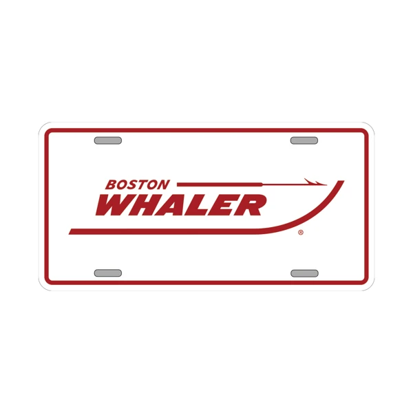 Boston Whaler License Plate Product Image on white background