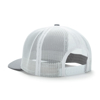Image of a gray cap with white mesh back and dark gray Boston Whaler logo on front