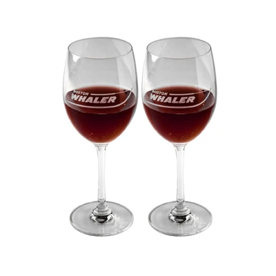 Boston Whaler Wine Glass Set Product Image on white background