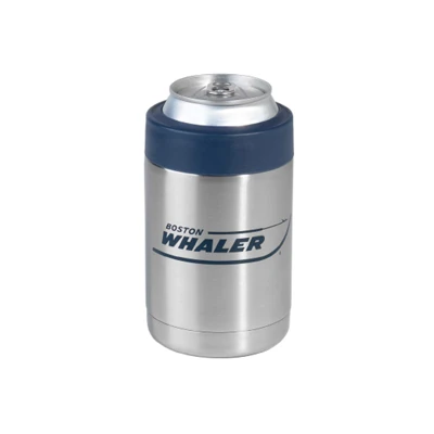 Boston Whaler Stainless Can Cooler product image with Boston Whaler logo