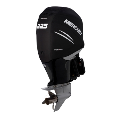 Black Mercury Breathable Engine Cover - 200hp Verado 6cyl Product Image on white background