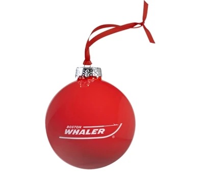 Boston Whaler Ball Ornament Product Image on white background