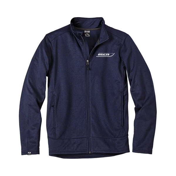 Image of a navy jacket with a white Boston Whaler logo	