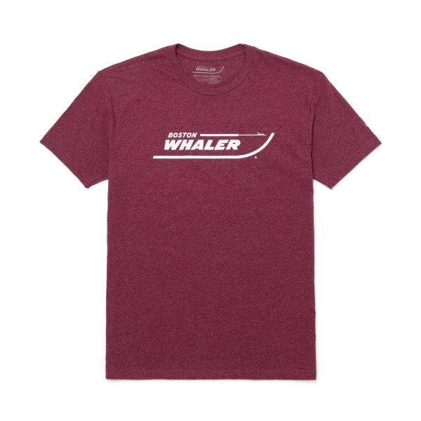 Maroon Logo Tee product image white Boston Whaler logo on the front