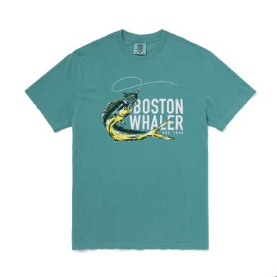 Mahi-Mahi Tee Product Image with Boston Whaler Graphic design on the front