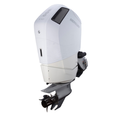 Front image of the Mercury 600hp 7.6L V12 (White) Vented Splash Cover