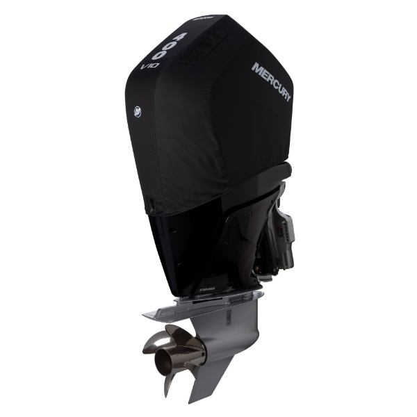 Front image of the Mercury 400hp 5.7L V10 (Black) Vented Splash Cover