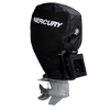 Image of the Black Mercury Tow-n-Stow Engine Cover - Verado 6cyl 225-400 HP with white Mercury logo