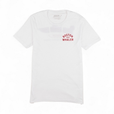 Image of the Unsinkable Tee with red Boston Whaler logo on the left chest