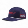 Left side view image of the Owners Group Hat that has a rectangular patch with a red border contains the text "Boston Whaler Owners Club" in white lettering