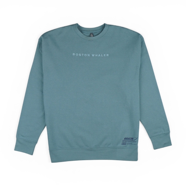 Front view of Boston Whaler Breaker Sweatshirt with heritage logo