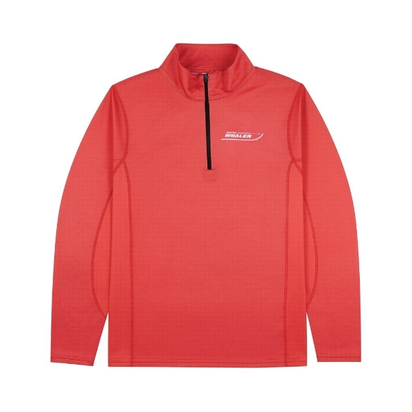 Front of Quarter Zip Performance Shirt - Red