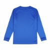 Blank back of blue long sleeve shirt