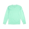 Back of Performance Long Sleeve - Sea Foam Heather shirt